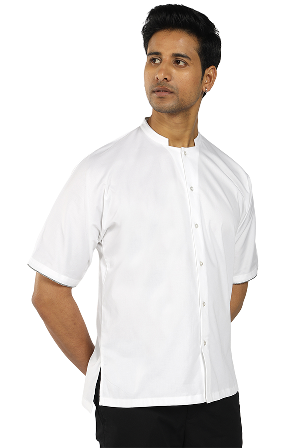 Kaftan sleeve Cotton Qurta shirt with piping at sleeve edge