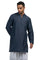 cotton silk Qurta with placket embroidery - NavNiv