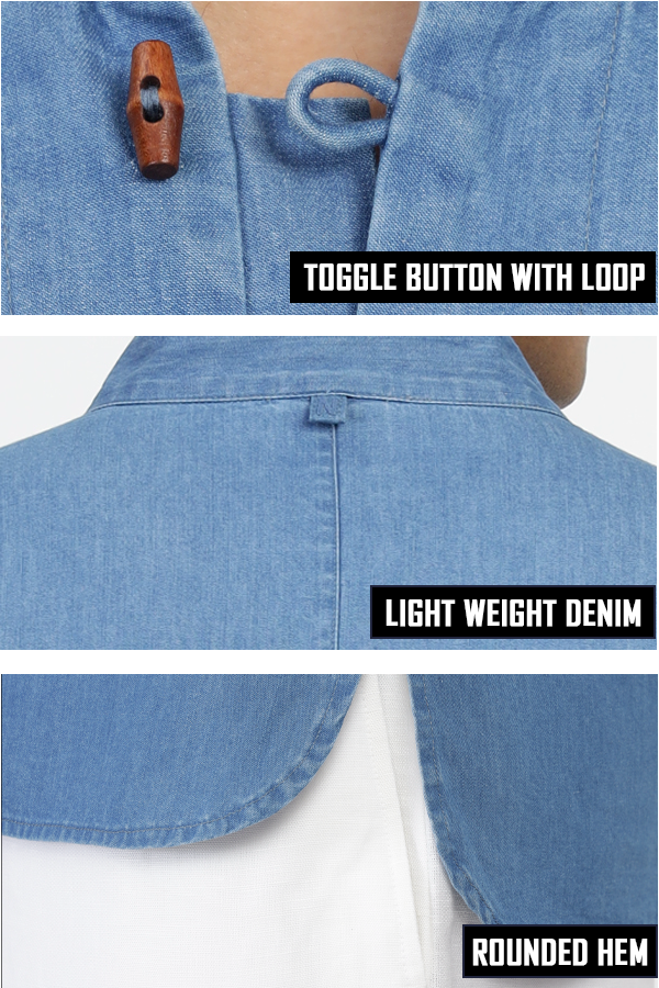Denim Qurta Shirt with Toggle Buttons