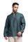 cotton silk henley neck Qurta Shirt - NavNiv